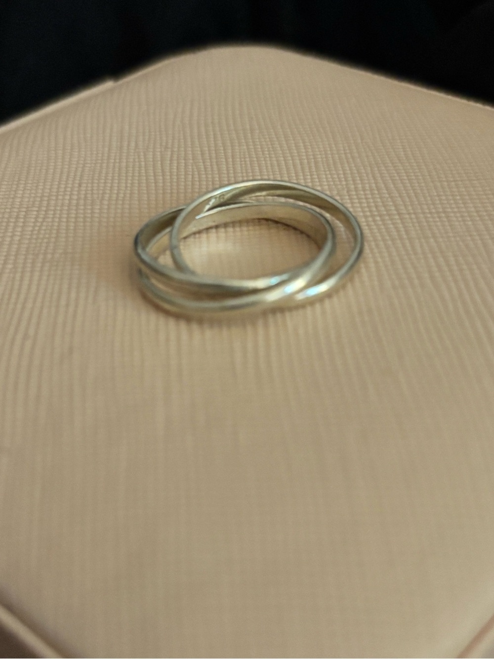 3 Interlinked 3 Sterling Silver Women's Stackable Ring